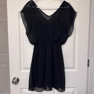 Dark Grey Sheer Layer Express Dress (Small)